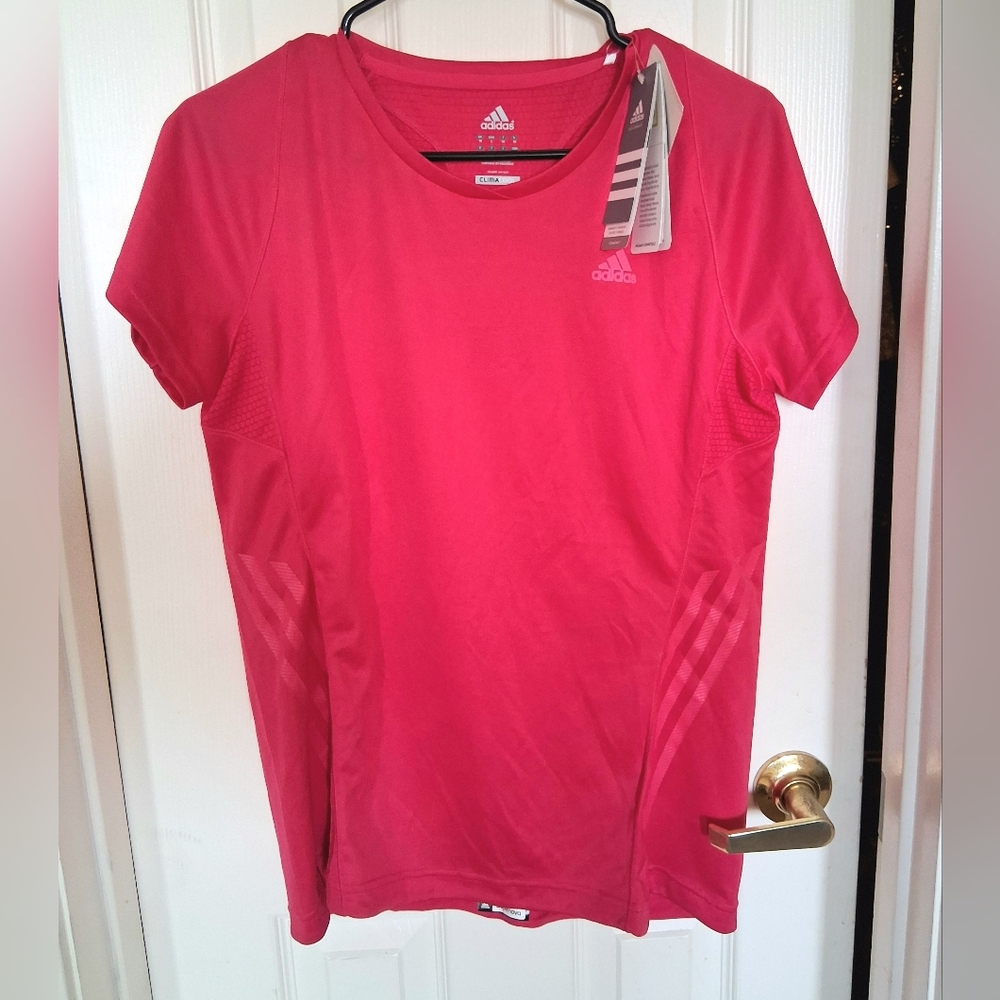 Adidas Women's Vibrant Red Short Sleeve Tee